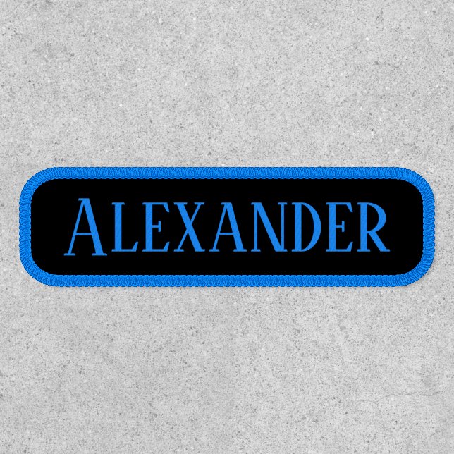 Sky Blue Name and Black Rectangular Patch (Front)