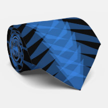 Sky Blue On Black Spiny Modern Abstract Design