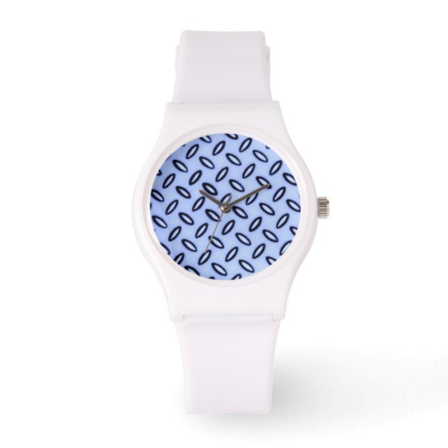 Sky Blue Patterned Watch (Front)