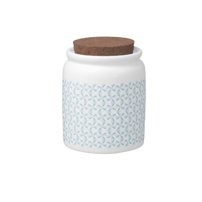 Sky Blue Pinwheels Candy Jar (Front)