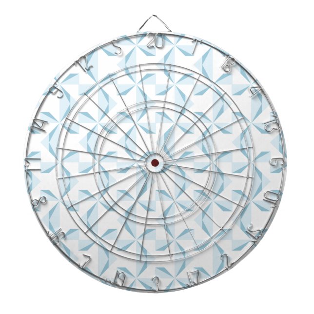 Sky Blue Pinwheels Dart Board (Front)