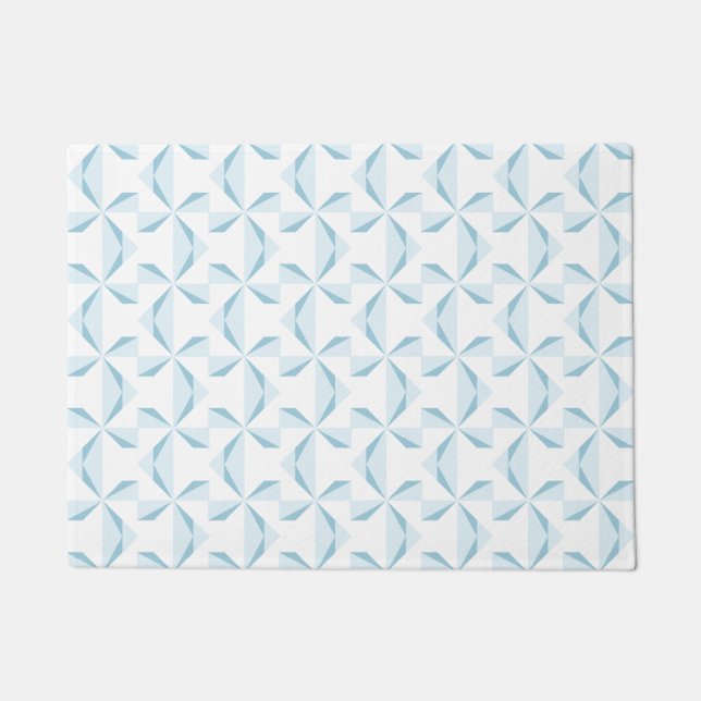 Sky Blue Pinwheels Doormat (Front)