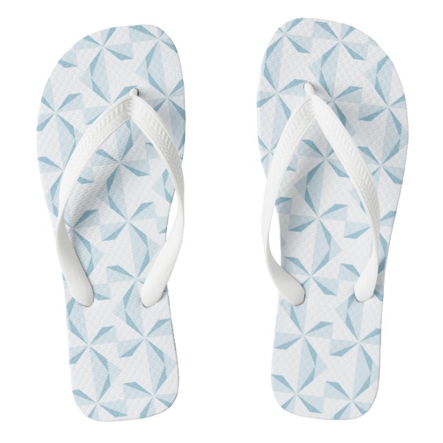 Sky Blue Pinwheels Flip Flops (Footbed)