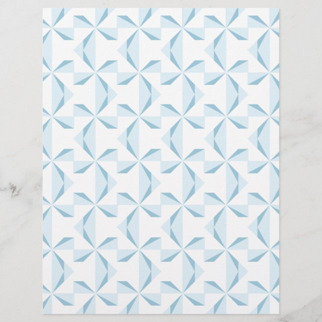 Sky Blue Pinwheels Scrapbook Paper (Front)