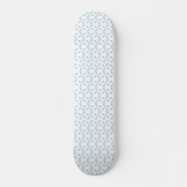 Sky Blue Pinwheels Skateboard Deck (Front)