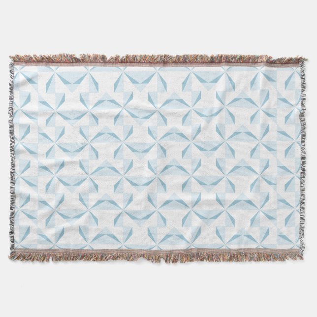 Sky Blue Pinwheels Throw Blanket (Front)