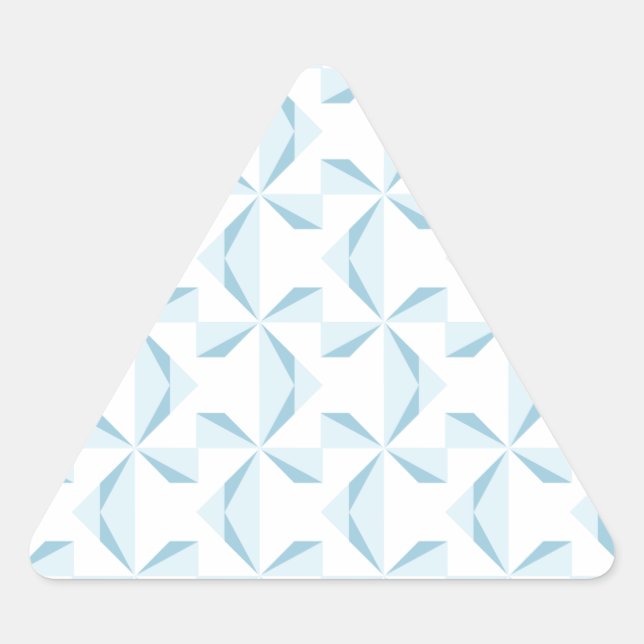 Sky Blue Pinwheels Triangle Sticker (Front)