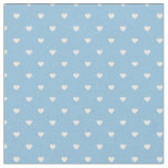Sky Blue Polka Dot Hearts Fabric