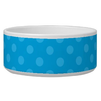 Sky Blue Polka Dots Bowl by Brothergravydesigns at Zazzle