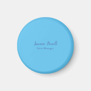 Sky Blue Professional Modern Minimalist Add Name Magnet
