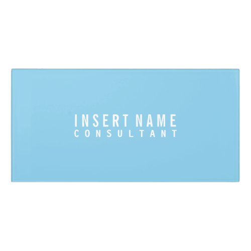 Sky Blue Professional Modern Plain Door Sign