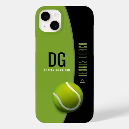 Sky Blue Professional Tennis Coach   Initials Case_Mate iPhone 14 Plus Case