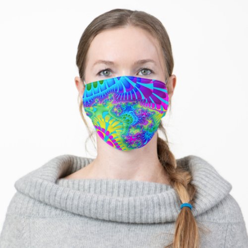 Sky Blue Rainbow Melt Adult Cloth Face Mask