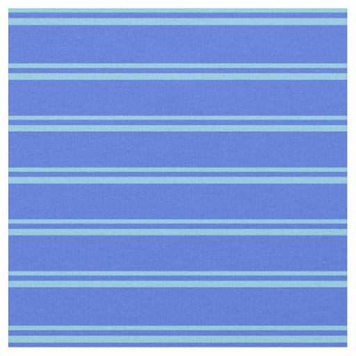 Sky Blue & Royal Blue Colored Pattern Fabric