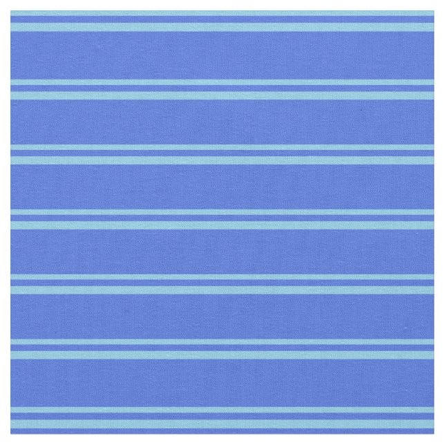 Sky Blue & Royal Blue Colored Pattern Fabric (Close Up)