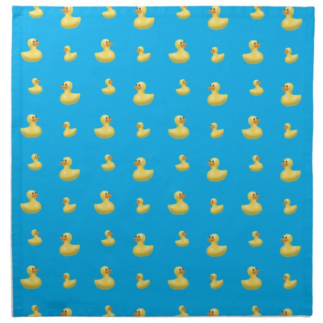 Sky blue rubber duck pattern napkin (Front)