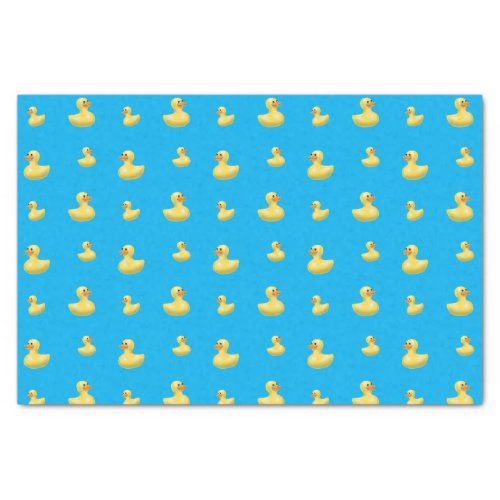 Sky blue rubber duck pattern tissue paper