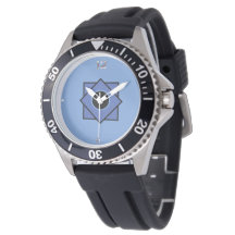 Sky blue Rubber Strap Watch