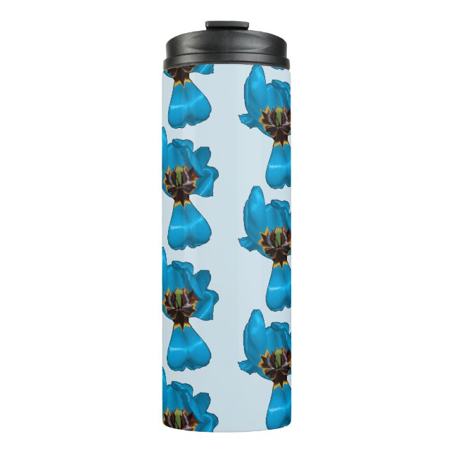 Sky Blue Sharon Tulip Thermal Tumbler (Front)