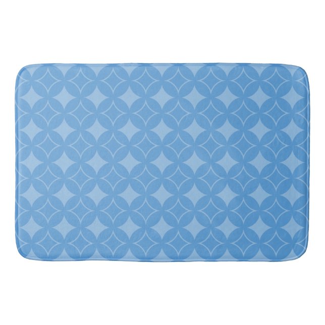 sky blue shippo pattern bathroom mat (Front)