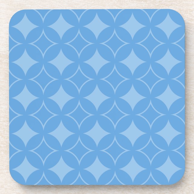 Sky blue shippo pattern beverage coaster (Front)