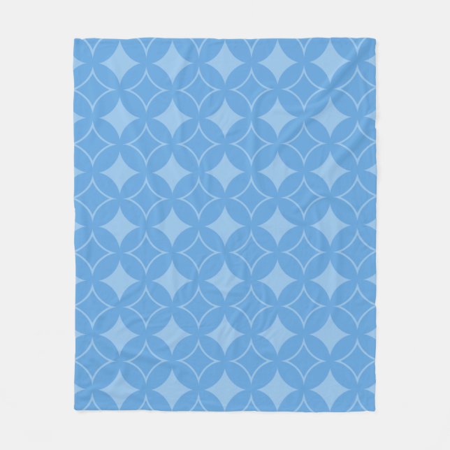 Sky blue shippo pattern fleece blanket (Front)