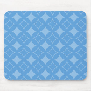 Sky blue shippo pattern mouse pad