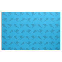 Sky blue ski pattern fabric