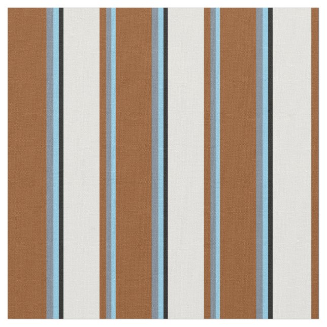 Sky Blue, Slate Gray, Brown, Light Cyan, and Black Fabric (Close Up)