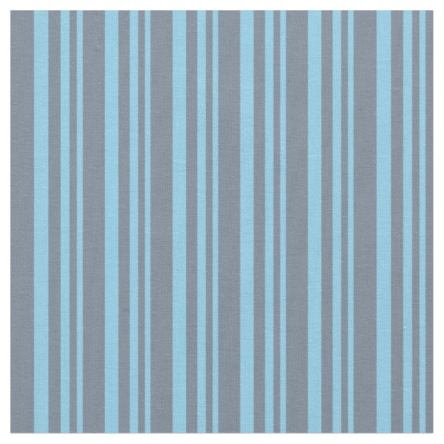 Sky Blue & Slate Gray Pattern Fabric (Close Up)