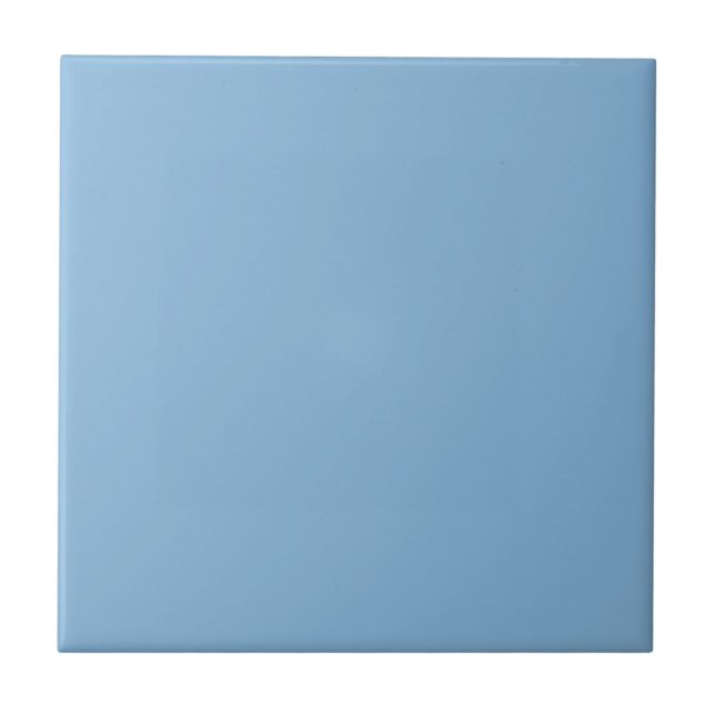 Sky Blue Solid Color | #85b5da Ceramic Tile (Front)