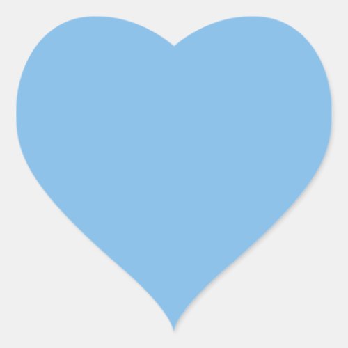 Sky Blue solid color Aero  Heart Sticker