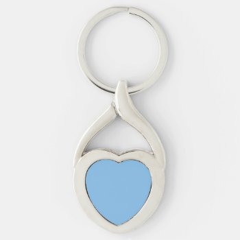 Sky Blue (solid Color) Aero  Keychain by MimsArt at Zazzle