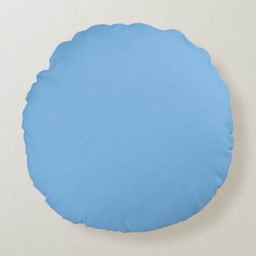 Sky Blue solid color Aero  Round Pillow