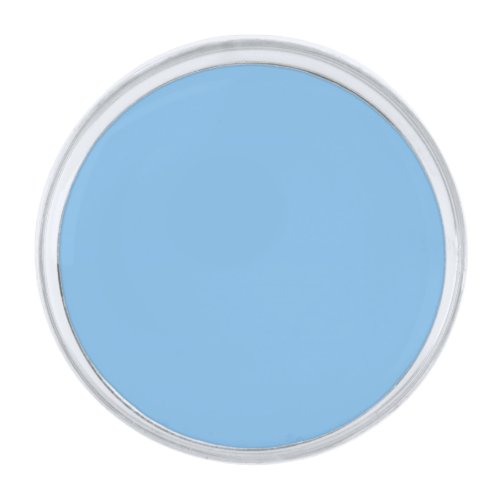  Sky Blue solid color Aero  Silver Finish Lapel Pin