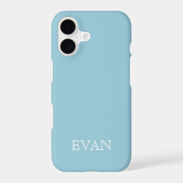 SKY BLUE Solid Color Background iPhone X Case (Back)