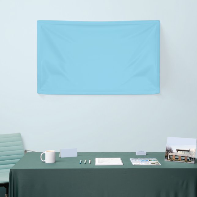 Sky Blue Solid Color Banner (Tradeshow)