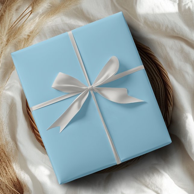 Sky Blue Solid Color | Classic | Elegant Wrapping Paper (Creator Uploaded)