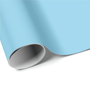 Sky Blue Solid Color   Classic   Elegant Wrapping Paper