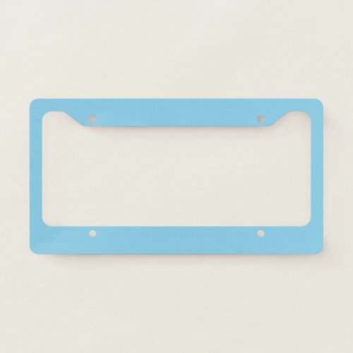 Sky Blue Solid Color License Plate Frame