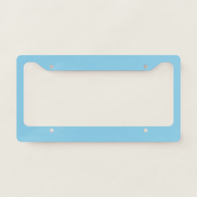 Sky Blue Solid Color License Plate Frame (Front)