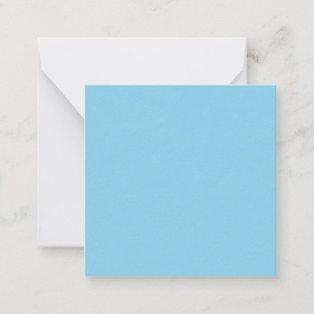 Sky Blue Solid Color Note Card (Front)