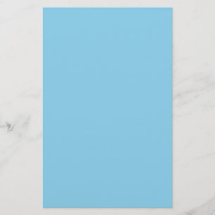 Sky Blue Solid Color Stationery