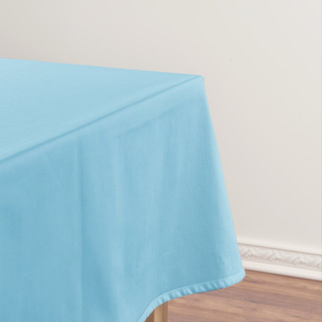 Sky Blue Solid Color Tablecloth (In Situ)