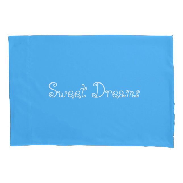 Sky Blue Solid Pillow Case (Front)
