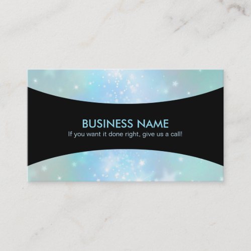 Sky Blue Sparkle Slogans Business Cards