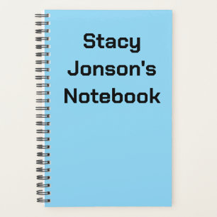 Sky Blue Spiral Notebook