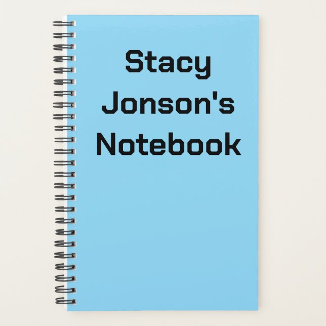 Sky Blue Spiral Notebook (Front)
