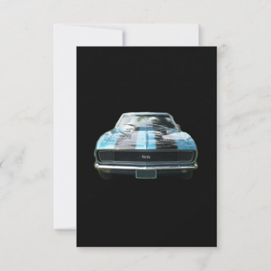 Sky blue SS Camaro with black stripes (Front)