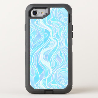 Sky Blue Stained Glass Style OtterBox Defender iPhone SE/8/7 Case